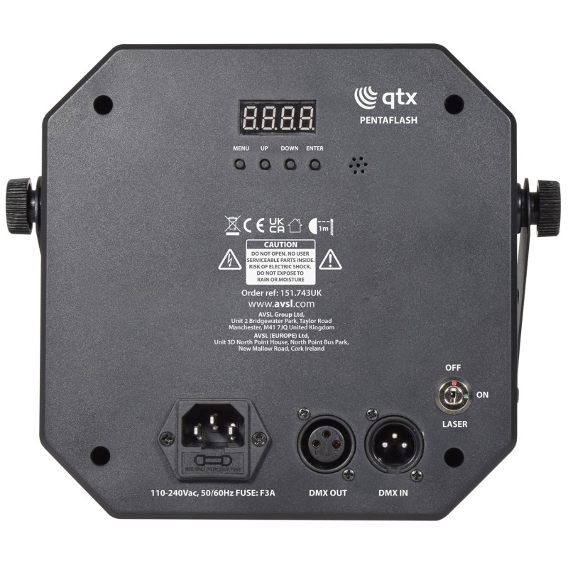 QTX Pentaflash - 151.743UK - 5-in-1 LED & Laser Effect — Buy in Cyprus with Fast Delivery