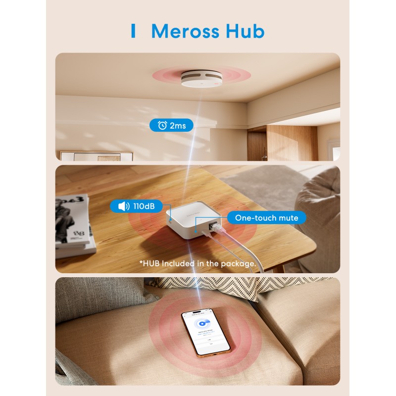 Meross HomeKit Smart Smoke Alarm - MA151 - (Matter) — Buy in Cyprus with Fast Delivery