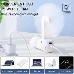 Jisulife Portable Personal Fan - F8X Plus - White — Buy in Cyprus with Fast Delivery