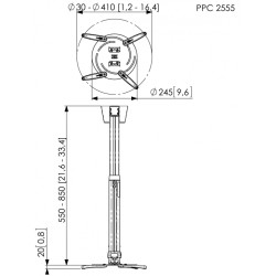 Vogels Projector Ceiling Kit - PPC2555 - 25kg 55-85cm — Buy in Cyprus with Fast Delivery