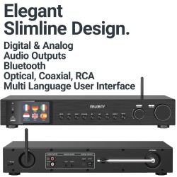 Majority Radio WiFi BT USB FM LineOut Display - FITZWILLIAM 2 - Black — Buy in Cyprus with Fast Delivery