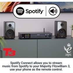 Majority Radio WiFi BT USB FM LineOut Display - FITZWILLIAM 2 - Black — Buy in Cyprus with Fast Delivery