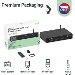 Majority Radio WiFi BT USB FM LineOut Display - FITZWILLIAM 2 - Black — Buy in Cyprus with Fast Delivery