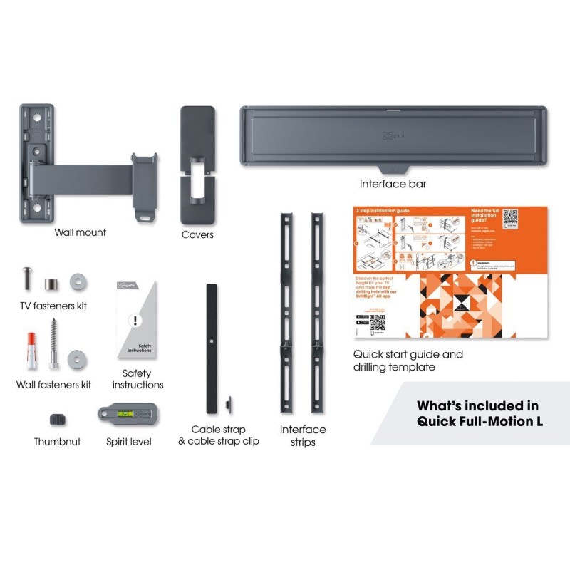 Vogels QUICK TV Wall Mount - TVM1623 - 60x40 Turn 1 arm — Buy in Cyprus with Fast Delivery