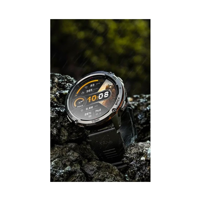 Kospet Rugged Smartwatch GPS Silicone Black - TANK T3 ULTRA 2 - Rugged Smartwatch GPS Silicone Black