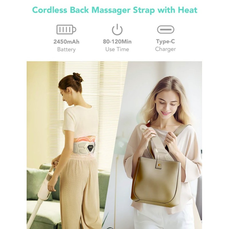 SKG Waist Massager - W9 Pro - Hot Compress-TENS-Vibration-Moxib & APP — Buy in Cyprus with Fast Delivery