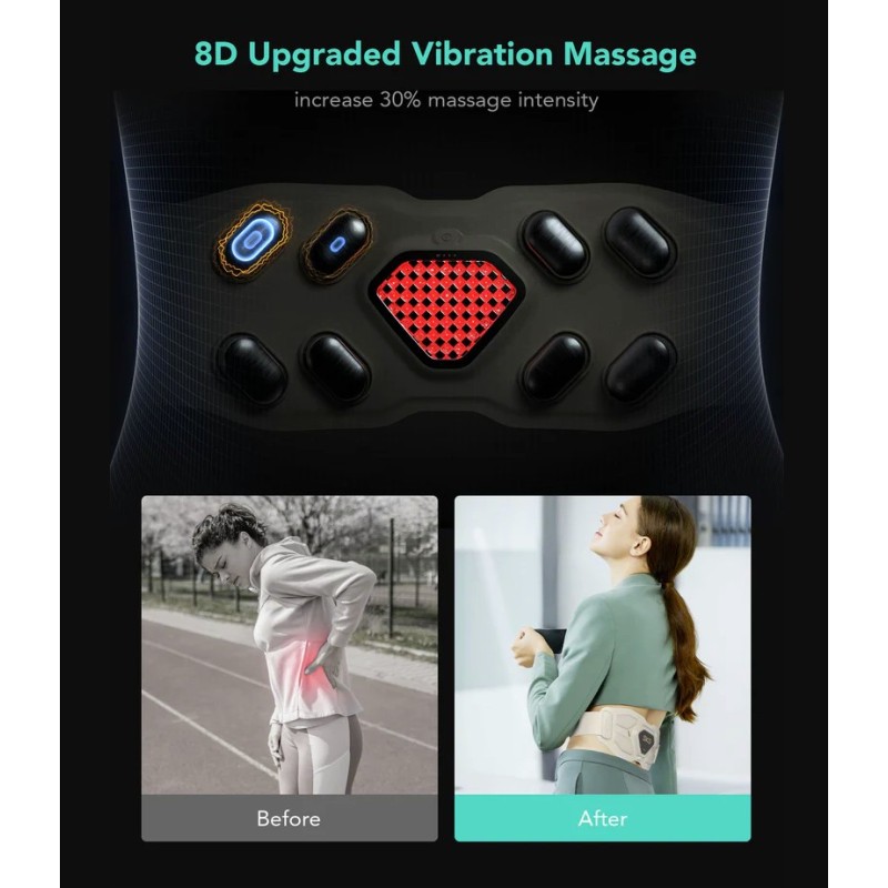 SKG Waist Massager - W9 Pro - Hot Compress-TENS-Vibration-Moxib & APP — Buy in Cyprus with Fast Delivery