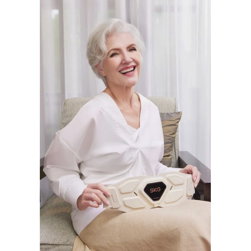 SKG Waist Massager - W9 Pro - Hot Compress-TENS-Vibration-Moxib & APP — Buy in Cyprus with Fast Delivery