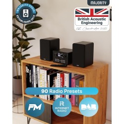 Majority Mini HiFi - HOMERTON - 2xSpeakers CD BT USB FM iRadio 60W Black — Buy in Cyprus with Fast Delivery