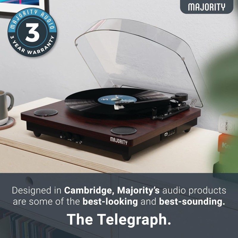 Majority MOTO Turntable - Audio-Technica Cartridge - Digital Record, Cut & BT — Buy in Cyprus with Fast Delivery