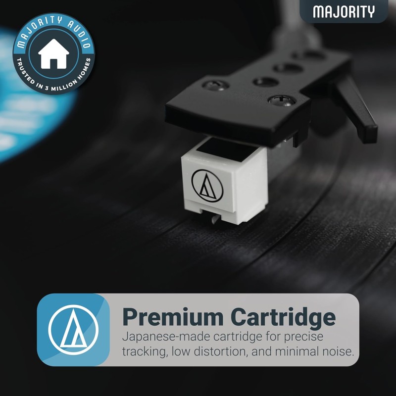 Majority MOTO Turntable - Audio-Technica Cartridge - Digital Record, Cut & BT — Buy in Cyprus with Fast Delivery