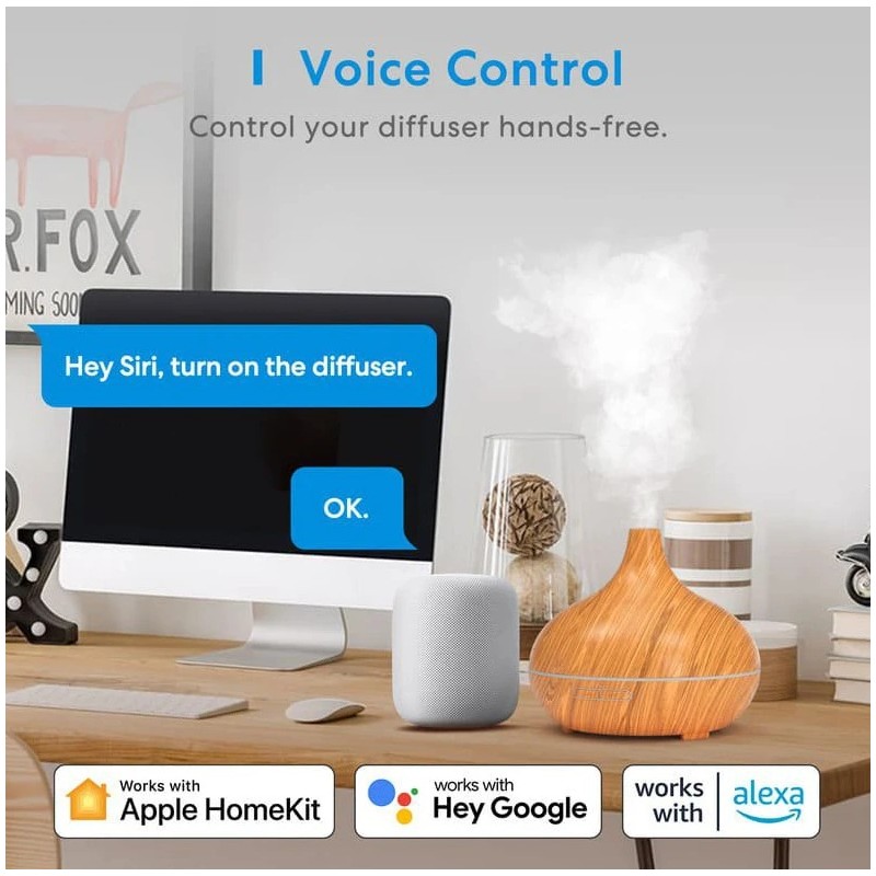 Meross Homekit Smart Aroma Essential Oil Diffuser - MOD150HK-UK - Meross Homekit Smart Aroma Essential Oil Diffuser