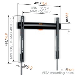 Vogels TV Wall Mount - TVM3403 - Fixed TV Wall Mount 32-77'' Black — Buy in Cyprus with Fast Delivery