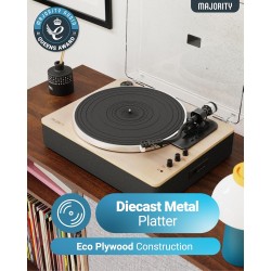 Majority Turntable Folio Stereo Speakers - AT3600L - Cartridge & Pitch Control — Buy in Cyprus with Fast Delivery