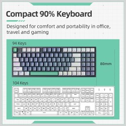 Machenike Keyboard - K500-B94 - White Mechanical Gaming Keyboard 94 Red Switch Keys — Buy in Cyprus with Fast Delivery