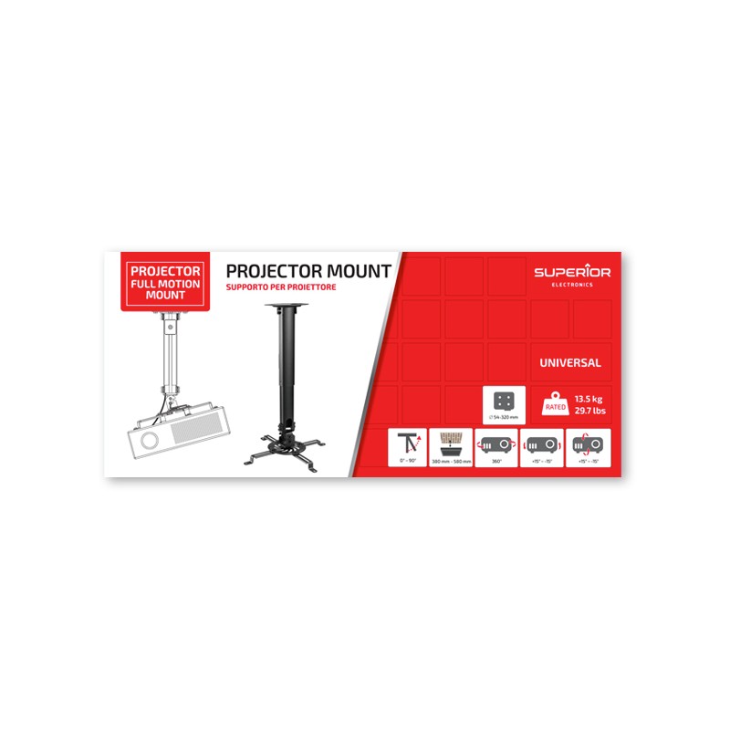 Superior Projector Mount - SUPSTV013 - 54-320mm — Buy in Cyprus with Fast Delivery