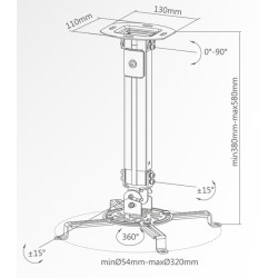 Superior Projector Mount - SUPSTV013 - 54-320mm — Buy in Cyprus with Fast Delivery