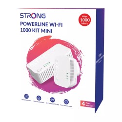 Strong Powerline Kit - POWERWF1000DUOMINIUK - A1000 Mini 1000Mbps Wi-Fi 1200Mbps UK — Buy in Cyprus with Fast Delivery