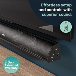 Majority Soundbar - SNOWDON II - 2.1 Soundbar with Built In Subwoofer 120W BT & Optical White (UK)