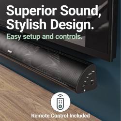 Majority Soundbar - SNOWDON II - 2.1 Soundbar with Built In Subwoofer 120W BT & Optical Black (UK)