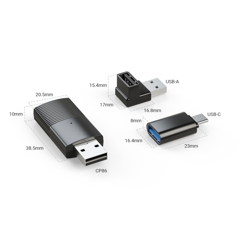 MINIX Car Wired to Wireless CarPlay USB Dongle - CP86 - Wired to Wireless CarPlay USB Dongle