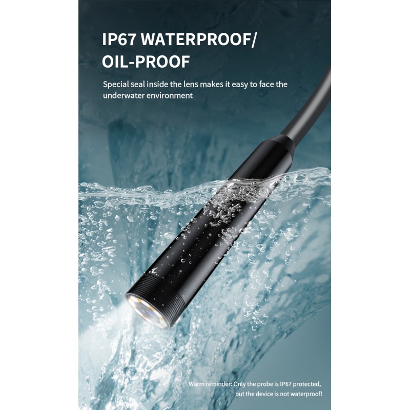 Noyafa Endoscope Camera - NF-615 - 3.5-inch IPS Screen, 1080P Resolution, IP67 Waterproof Lens & 5m Flexible Cable