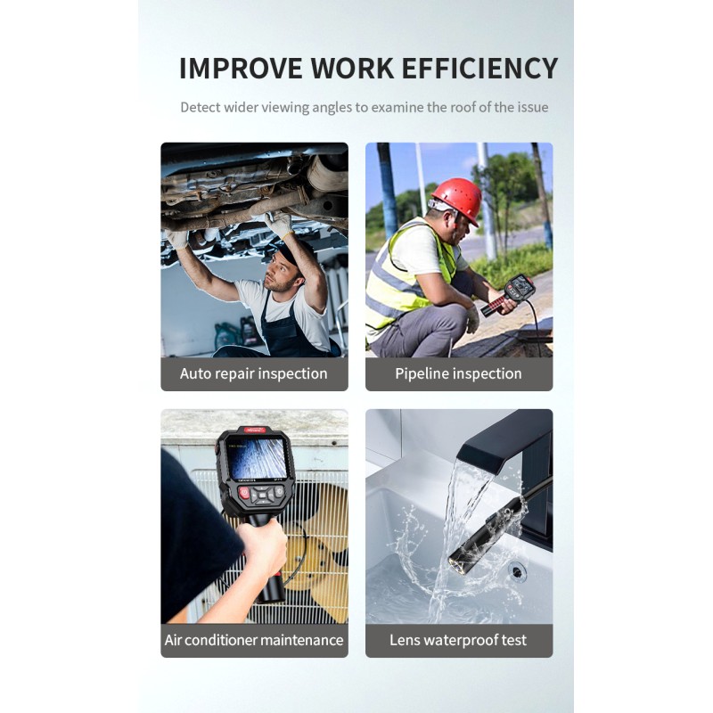 Noyafa Endoscope Camera - NF-615 - 3.5-inch IPS Screen, 1080P Resolution, IP67 Waterproof Lens & 5m Flexible Cable