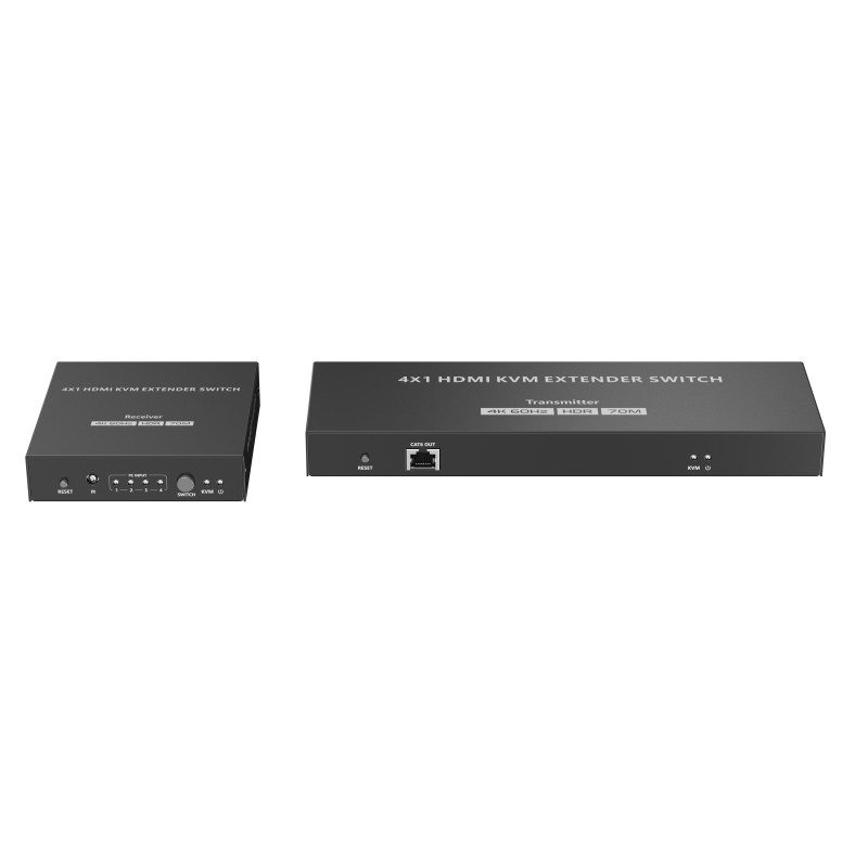 Lenkeng KVM HDMI Extender Switch 4-1 over Ethernet 4K60Hz - LKV441EX - KVM HDMI Extender Switch 4-1 over Ethernet 4K60Hz