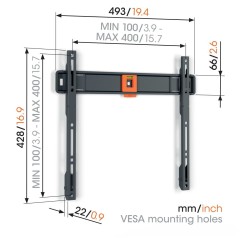 Vogels TV Wall Mount - TVM1403 - Fixed 32-77'' Black — Buy in Cyprus with Fast Delivery