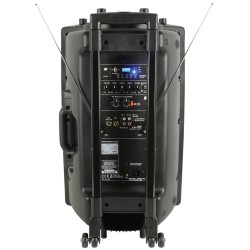 QTX 15'' Portable Karaoke & PA Speaker - QR15PA - 2x Wireless Microphones, Bluetooth USB & FM 178.848UK