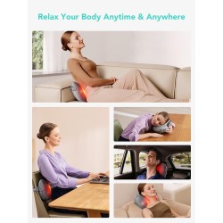 SKG Back-Waist-Neck Wireless Massager with Heat - T1-2 Pro - Back-Waist-Neck Wireless Massager with Heat