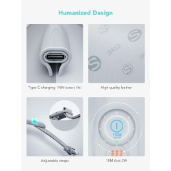 SKG Back-Waist-Neck Wireless Massager with Heat - T1-2 Pro - Back-Waist-Neck Wireless Massager with Heat