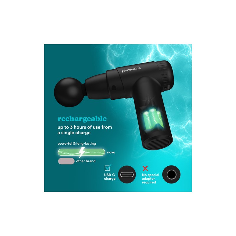 Homedics Mini Massage Gun - PGM-45BK - Mini Massage Gun — Buy in Cyprus with Fast Delivery