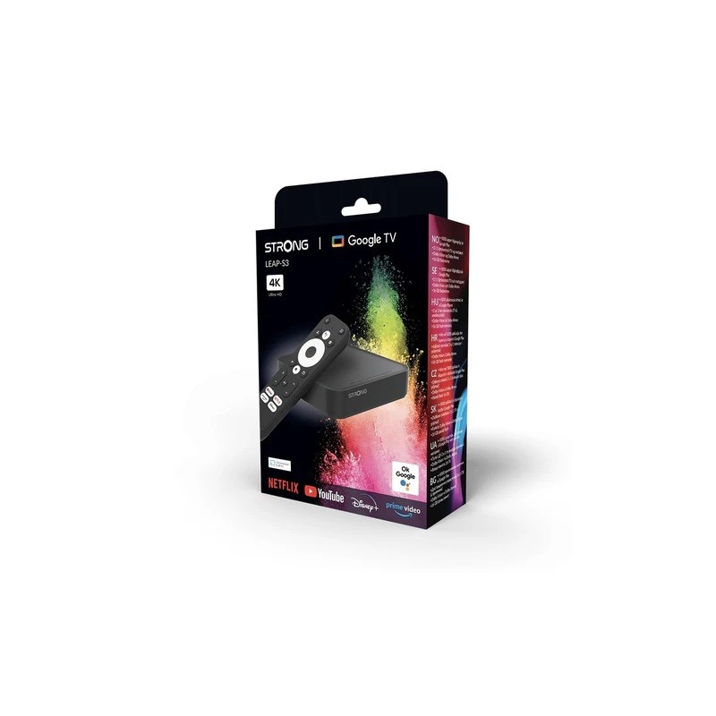 Strong Google TV Smart Box - LEAP-S3UK - with Dual Band Wi-Fi GoogleCast 4K Android — Buy in Cyprus with Fast Delivery