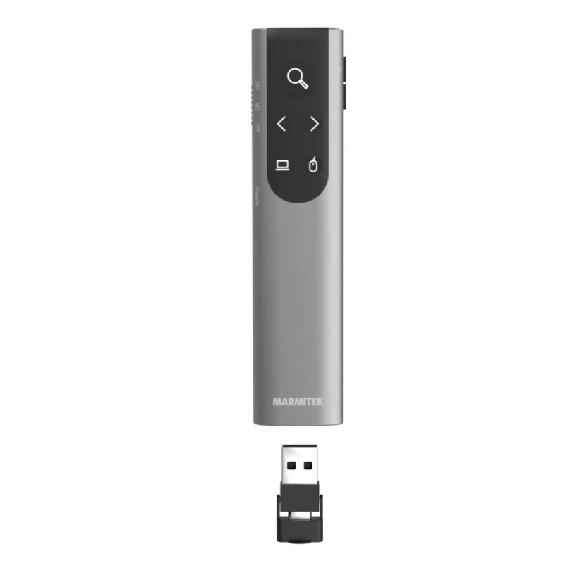 Marmitek Wireless Presentation Remote with Digital Pointer, Zoom & Air Mouse USB-C A WPR 400