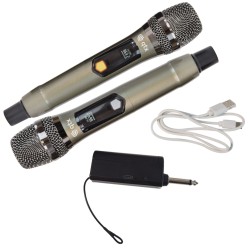 QTX J-MIC Dual UHF Handheld Wireless Microphones - 171.824UK - Dual UHF Handheld Wireless Microphones