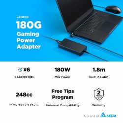 Innergie Laptop Power Adapter - 180G - 180W UK with 5 Laptop Tips — Buy in Cyprus with Fast Delivery