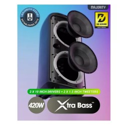 Majority Speakers Portable Karaoke - PULSE P4 - 420W Wireless Mic BT USB RGB UK — Buy in Cyprus with Fast Delivery