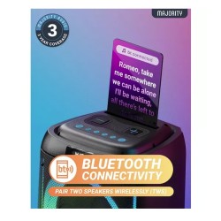 Majority Speakers Portable Karaoke - PULSE P4 - 420W Wireless Mic BT USB RGB UK — Buy in Cyprus with Fast Delivery