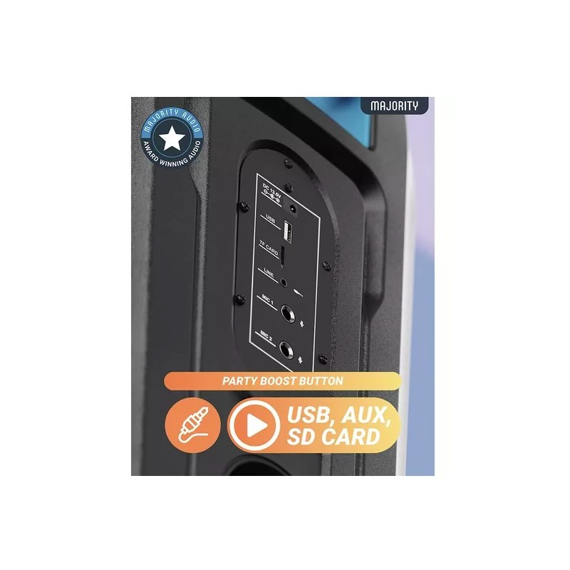 Majority Speakers Portable Karaoke - PULSE P4 - 420W Wireless Mic BT USB RGB UK — Buy in Cyprus with Fast Delivery