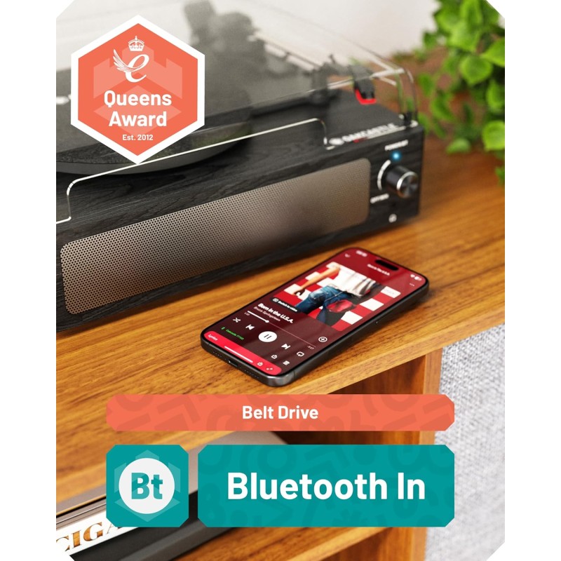 Majority Turntable Belt Drive & Integrated 20W Speakers - TT100 - Oakcastle — Buy in Cyprus with Fast Delivery