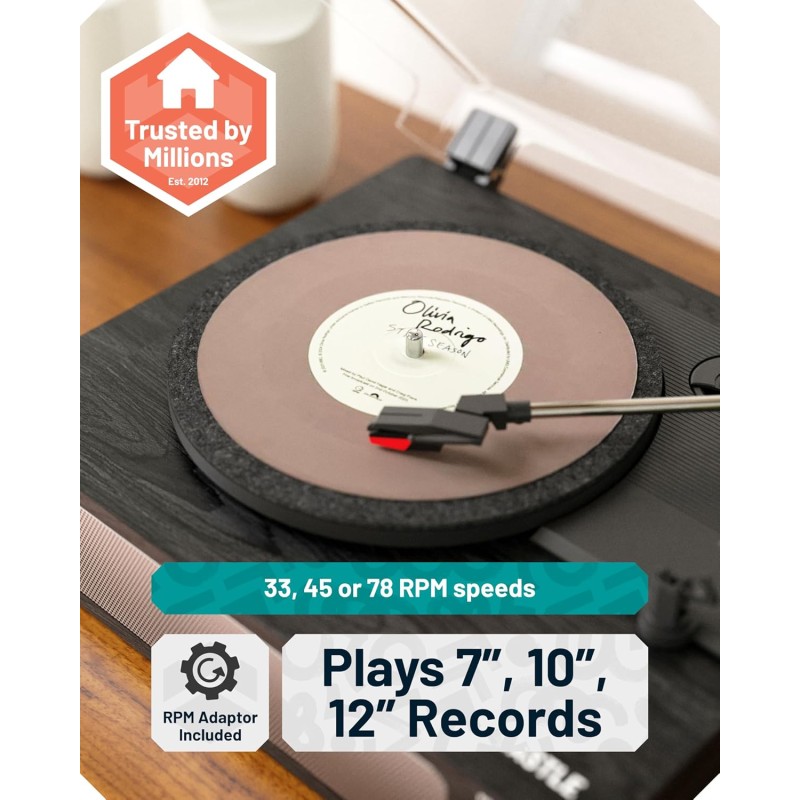 Majority Turntable Belt Drive & Integrated 20W Speakers - TT100 - Oakcastle — Buy in Cyprus with Fast Delivery