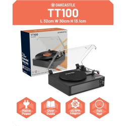 Majority Turntable Belt Drive & Integrated 20W Speakers - TT100 - Oakcastle — Buy in Cyprus with Fast Delivery
