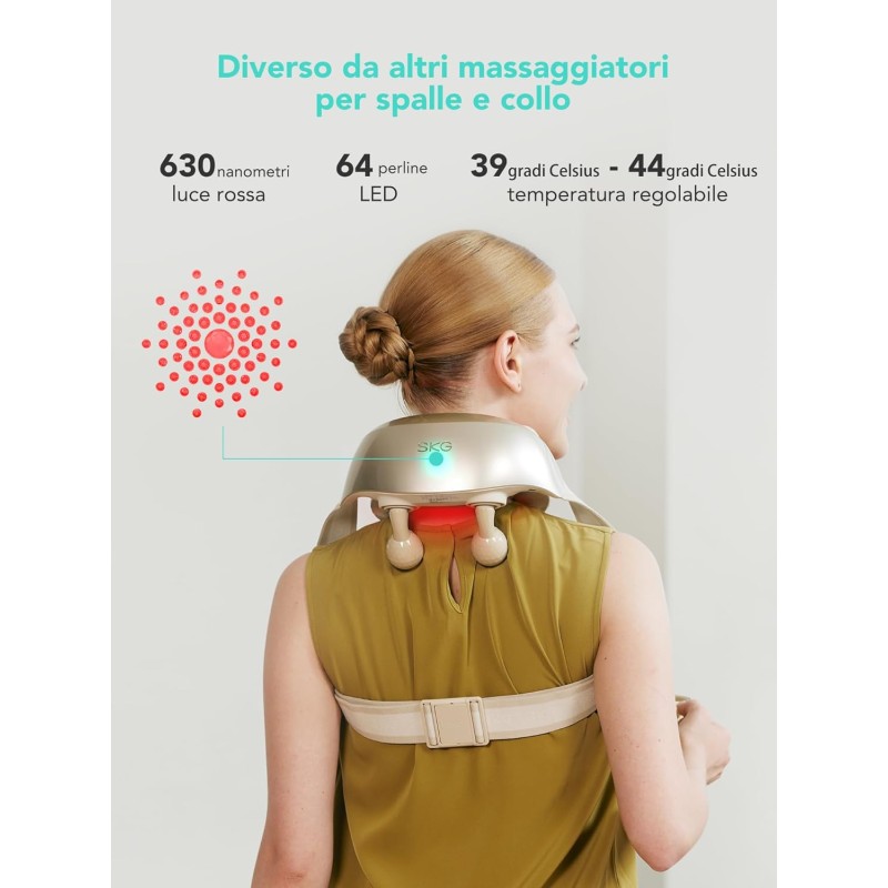 SKG Neck & Shoulder Massager - H7-Ultra - with White Massage Heads — Buy in Cyprus with Fast Delivery