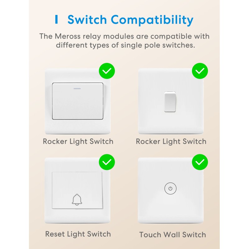 Meross HomeKit Smart Wi-Fi In-Wall Switch - MSS815MA-UN - 10A, Matter — Buy in Cyprus with Fast Delivery