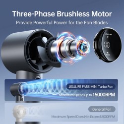 Jisulife Portable Personal Fan - Pro1 S - Black — Buy in Cyprus with Fast Delivery