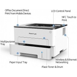 Pantum Laser Printer - P3305DW - Fast Speed MPS Laser Printer WiFi Duplex — Buy in Cyprus with Fast Delivery