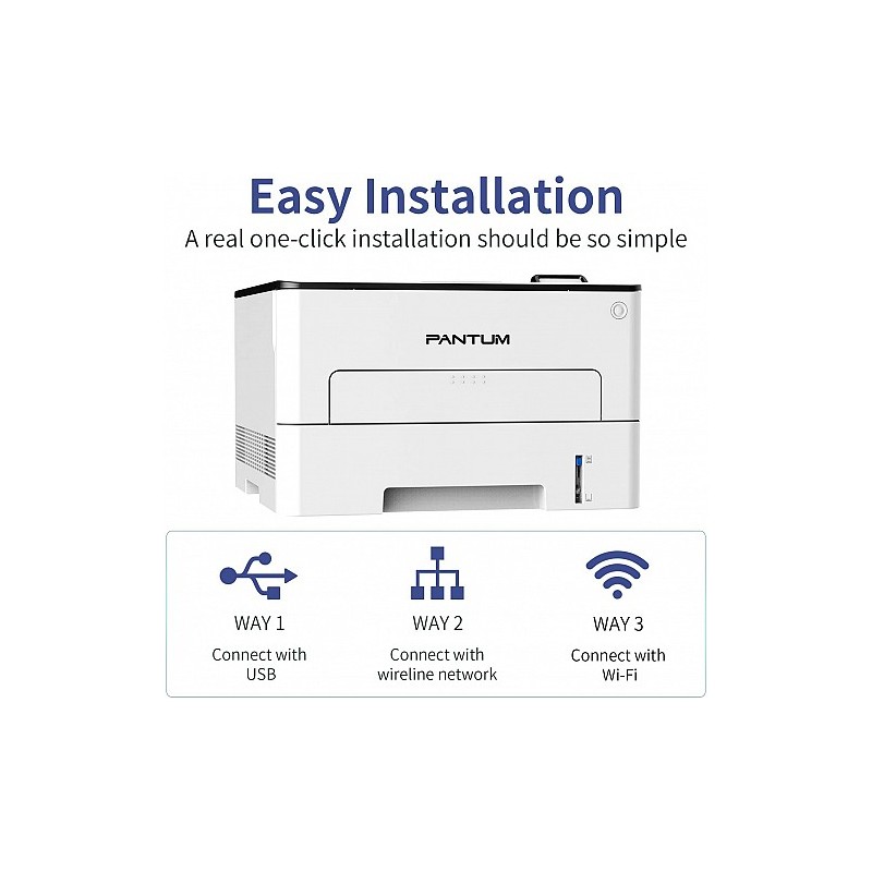 Pantum Laser Printer - P3305DW - Fast Speed MPS Laser Printer WiFi Duplex — Buy in Cyprus with Fast Delivery
