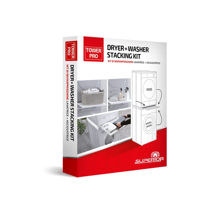 Superior Washing Machine Tower Pro Stacking Kit + Shelf - SUPSLW001 - Stacking Kit + Shelf — Buy in Cyprus with Fast Delivery