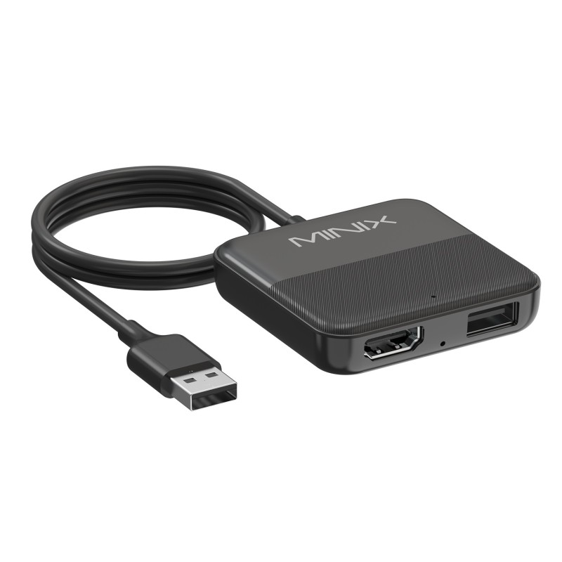 MINIX Car Media Hub - CA361 Plus - Wired to Wireless CarPlay Android Auto HDMI-IN USB Media Hub